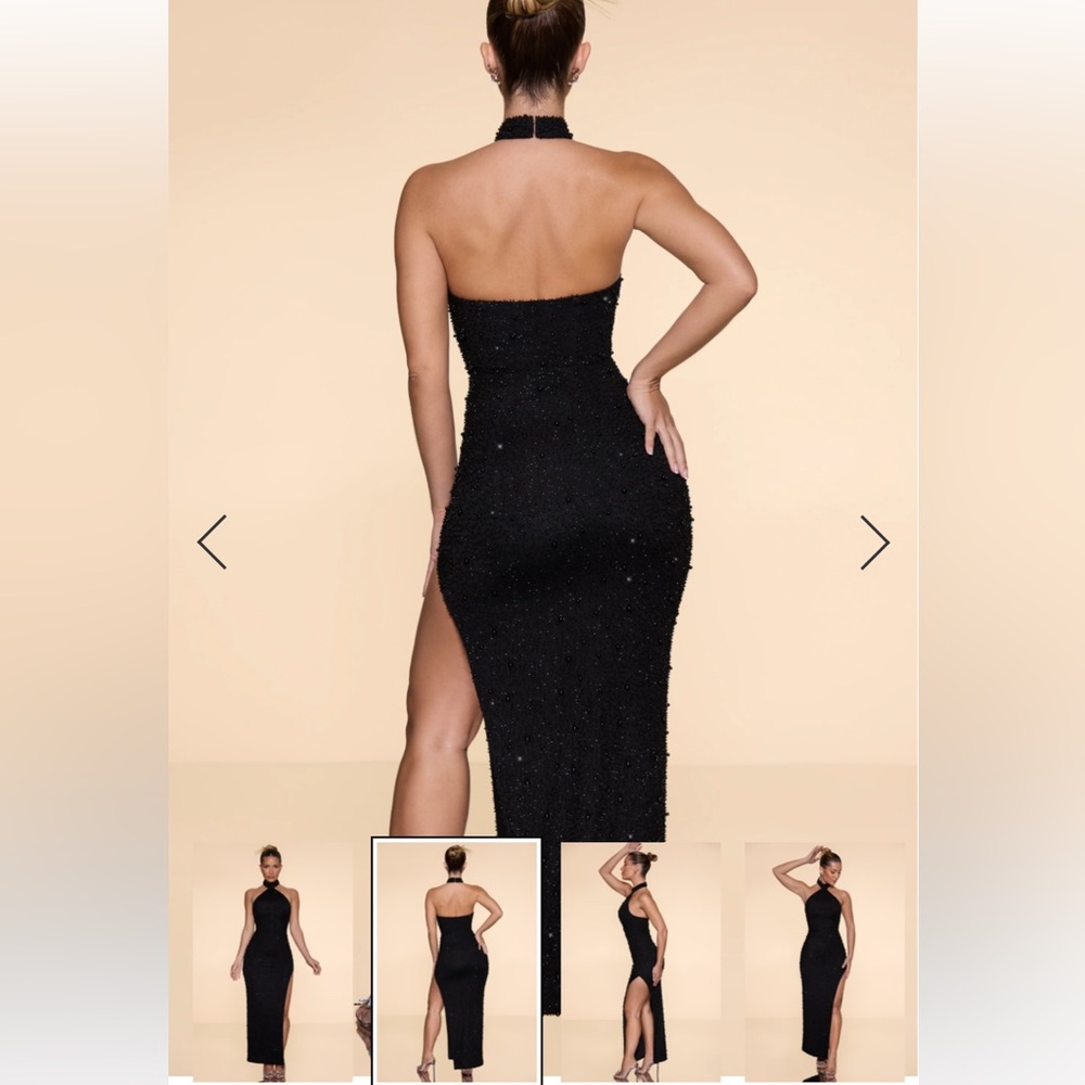 Oh Polly beaded halter dress